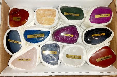 Mixed Tumbled Stones Flat