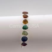 Silver Plated 7 Stones Chakra Bracelet