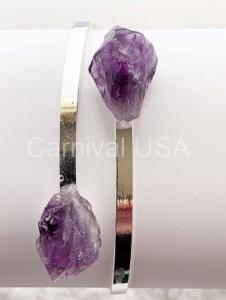 Silver Plated Amethyst Bracelet
