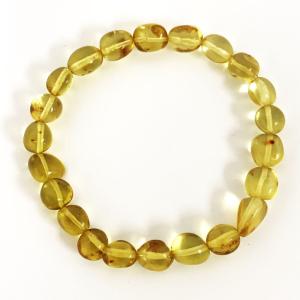 Amber Free-Form Bead Bracelet