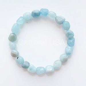 Aquamarine Free-Form Bead Bracelet