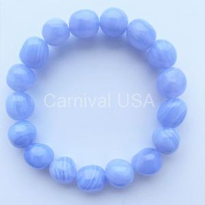 Blue Lace Free-Form Bead Bracelet