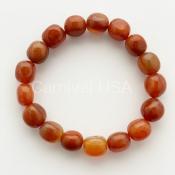 Carnelian Free-Form Bead Bracelet