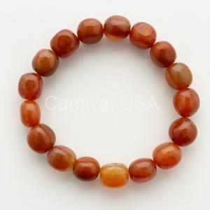 Carnelian Free-Form Bead Bracelet