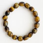 Gold Tiger';s Eye Free-Form Bead Bracelet