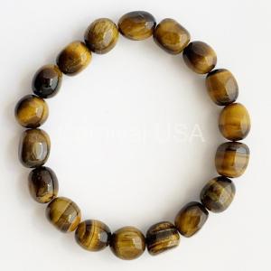 Gold Tiger';s Eye Free-Form Bead Bracelet