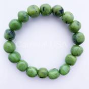 Jade Nephrite Free-Form Bead Bracelet