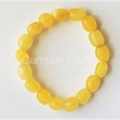 Orange Calcite Free-Form Bead Bracelet