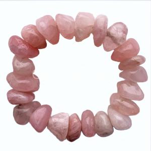 Rose Quartz Free-Form Tumbled Bracelet