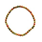 Unakite Tiny Bead Bracelet