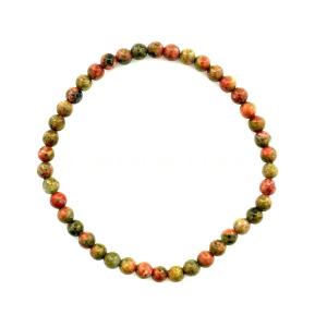 Unakite Tiny Bead Bracelet