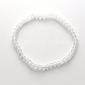 Clear Quartz Faceted Tiny Bead Bracelet