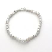Rainbow Moonstone Faceted Tiny Bead Bracelet
