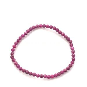 Ruby Faceted Tiny Bead Bracelet