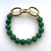 Aventurine/Gold Loops Bracelet