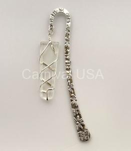 Silver Plated Clear Quartz Bookmark