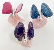 Blue Agate Butterfly