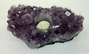 Amethyst Cluster Candle Holder A Grade