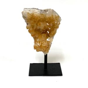 Citrine Cluster on Metal Stand