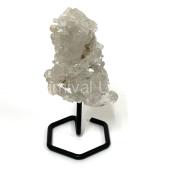 Clear Quartz Cluster On metal Stand