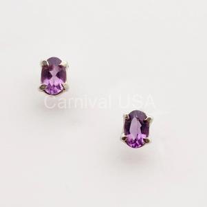 Sterling Silver Amethyst Earrings