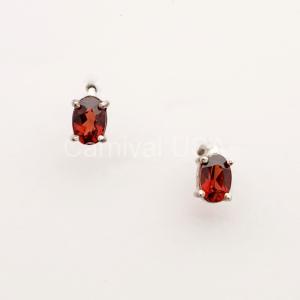 Sterling Silver Garnet Earrings