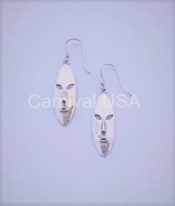Sterling Silver Mask Earrings