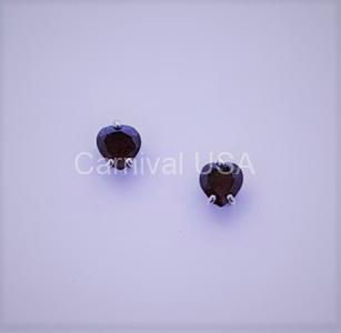 Sterling Silver Garnet/Heart Earrings
