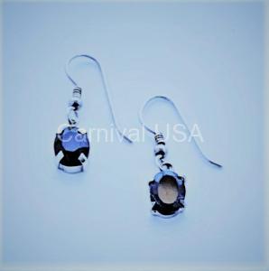 Sterling Silver Garnet Earrings