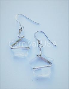 Sterling Silver Clear quartz/Star Earrings