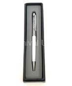 Gemstone Pen-White w/Clear Quartz