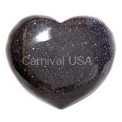 Blue Goldstone Hand Held Heart