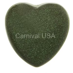 Green Goldstone Hand Held Heart