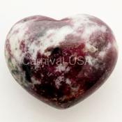 Pink Tourmaline/Quartz pocket heart