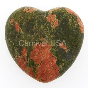 Unakite Hand Held Heart