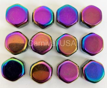 Rainbow Hematite Hexagon Shape