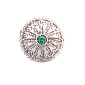 Chrysocolla / Filigree Pin