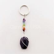 Amethyst/Chakra Keychains