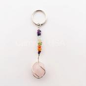 Rose Quartz/Chakra Keychains