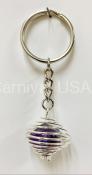 Amethyst Spiral Keychain.