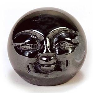 Black Obsidian Moon Face