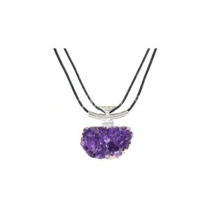 Silver Plated Amethyst Necklace