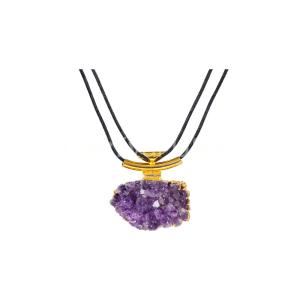 Gold Plated Amethyst Necklace