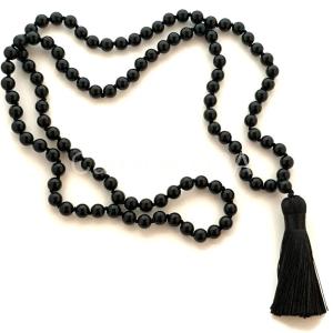 Black Obsidian Mala Necklace