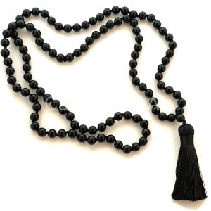 Black Obsidian Mala Necklace