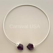 Silver Plated Amethyst Necklace