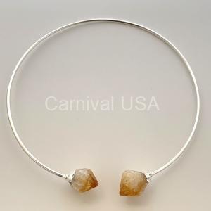 Silver Plated Citrine Necklace