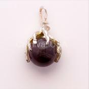 Amethyst D. Hand Ball Pendant