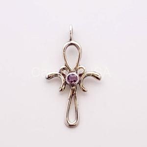 Ankh w/Garnet Pendant