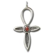 Ankh w/Garnet Pendant